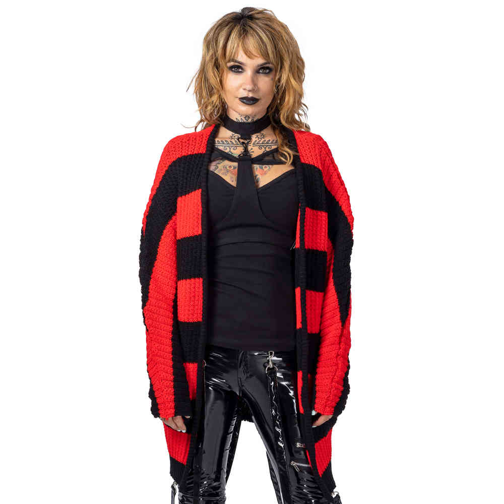 Heartless - In A Daze Cardigan - Noir/Rouge
